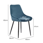 Rowland &amp; Archibald Daimyo Dusty Velvet Dining Chairs