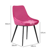 Rowland &amp; Archibald Daimyo Dusty Velvet Dining Chairs