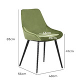 Rowland &amp; Archibald Daimyo Dusty Velvet Dining Chairs