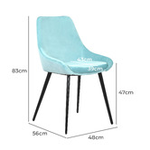 Rowland &amp; Archibald Daimyo Dusty Velvet Dining Chairs