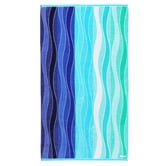 Jason Shade of Wave Cotton Velour Beach Towel