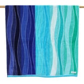 Jason Shade of Wave Cotton Velour Beach Towel