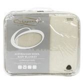 Onkaparinga Cream Australian Wool Bassinet Blanket