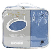 Onkaparinga Australian Wool Cot Blanket