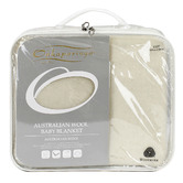 Onkaparinga Australian Wool Cot Blanket