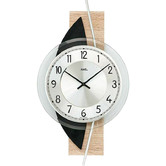 AMS Quartz Glass &amp; Aluminium Wall Clock