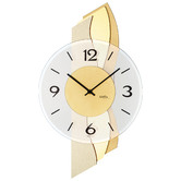 AMS 47cm Gold Wave Wall Clock