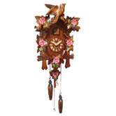 Engstler Musical Quartz Cuckoo Clock Pink Flowers