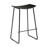Oslo Home 66cm  Columbus Timber Black Barstool
