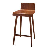 Oslo Home 66cm  Walnut Ede Plywood Bar Stool
