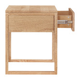 Oslo Home Diving Oak Wood Bedside Table