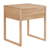 Oslo Home Diving Oak Wood Bedside Table