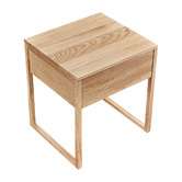 Oslo Home Diving Oak Wood Bedside Table