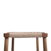 Oslo Home 65cm Myah Oak Wood &amp; Cane Barstool