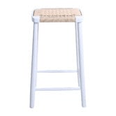 Oslo Home 65cm Myah Oak Wood &amp; Cane Barstool