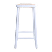 Oslo Home 65cm Myah Oak Wood &amp; Cane Barstool