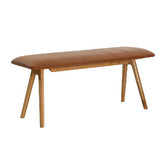 Oslo Home Aina Leather Bench