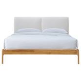Oslo Home Beige Alleyn Upholstered Bed