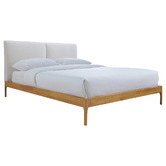 Oslo Home Beige Alleyn Upholstered Bed