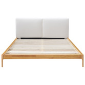 Oslo Home Beige Alleyn Upholstered Bed