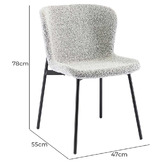 Oslo Home Louie Boucle Dining Chairs