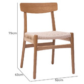 Oslo Home Marceau Oak Wood Dining Chair