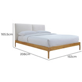 Oslo Home Beige Alleyn Upholstered Bed