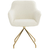 Oslo Home Luella Boucle Swivel Dining Chair