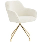 Oslo Home Luella Boucle Swivel Dining Chair