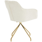 Oslo Home Luella Boucle Swivel Dining Chair