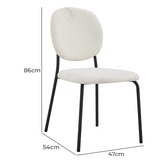 Oslo Home Hudson Boucle Dining Chairs