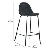 Oslo Home 65cm Claire Boucle Barstools