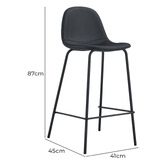 Oslo Home 65cm Claire PU Leather Barstools