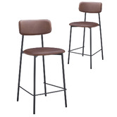 Oslo Home 66cm Eunice Faux Leather Barstools