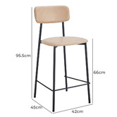 Oslo Home 66cm Eunice Faux Leather Barstools