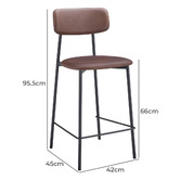 Oslo Home 66cm Eunice Faux Leather Barstools