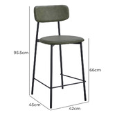 Oslo Home 66cm Eunice Faux Leather Barstools