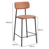 Oslo Home 66cm Eunice Faux Leather Barstools