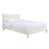 Oslo Home Cream Beatrice Upholstered Bed Frame