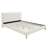 Oslo Home Cream Beatrice Upholstered Bed Frame