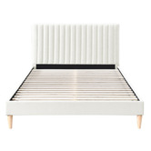 Oslo Home Cream Beatrice Upholstered Bed Frame