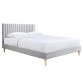 Oslo Home Grey Beatrice Upholstered Bed Frame