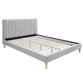 Oslo Home Grey Beatrice Upholstered Bed Frame