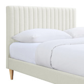 Oslo Home Cream Beatrice Upholstered Bed Frame
