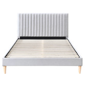 Oslo Home Grey Beatrice Upholstered Bed Frame