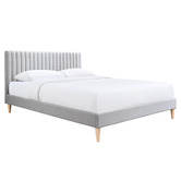 Oslo Home Grey Beatrice Upholstered Bed Frame