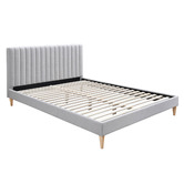 Oslo Home Grey Beatrice Upholstered Bed Frame