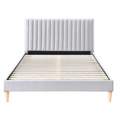 Oslo Home Grey Beatrice Upholstered Bed Frame