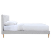 Oslo Home Grey Beatrice Upholstered Bed Frame