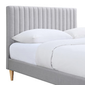 Oslo Home Grey Beatrice Upholstered Bed Frame